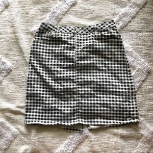 Black and white gingham skirt